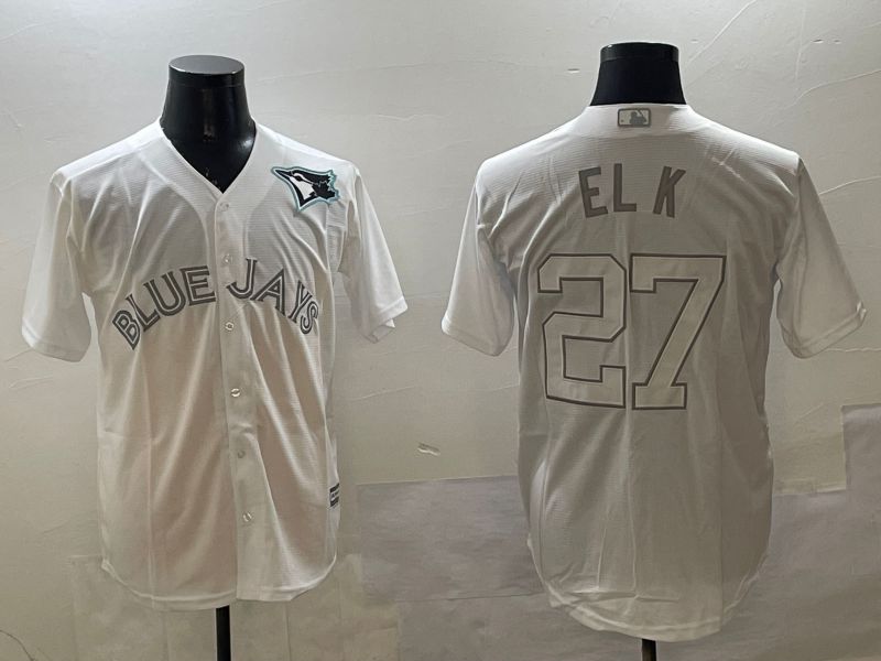 Men Toronto Blue Jays #27 El K White Game 2025 Nike MLB Jersey style 3